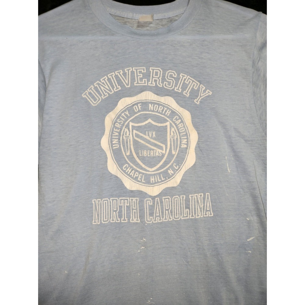 VTG 80s UNC University of North Carolina  T-shirt Tee Sz M LVX Libertas